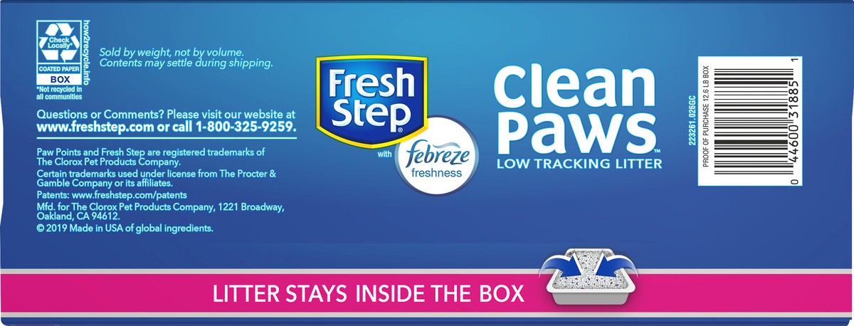 slide 4 of 6, Fresh Step Clean Paws Multi-Cat Clumping Cat Litter, Scented, 201.6 oz