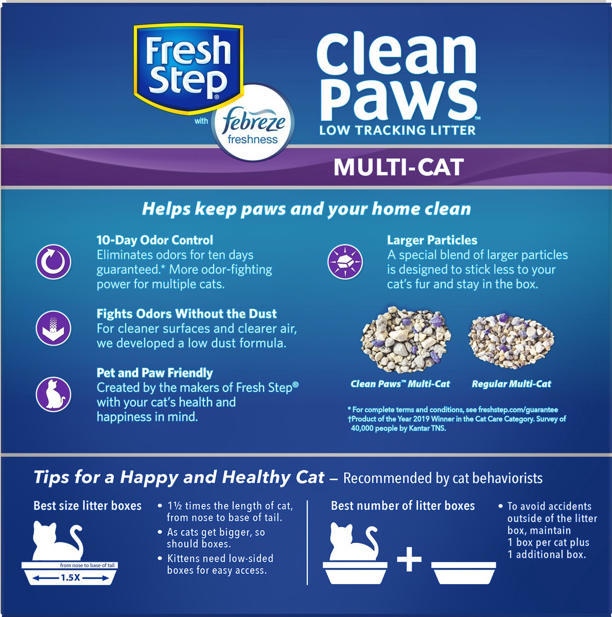 slide 6 of 6, Fresh Step Clean Paws Multi-Cat Clumping Cat Litter, Scented, 201.6 oz