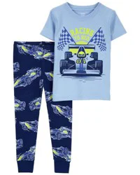 Carters Toddler 1-Piece Racing 100% Snug Fit Cotton Pajamas Navy 2T