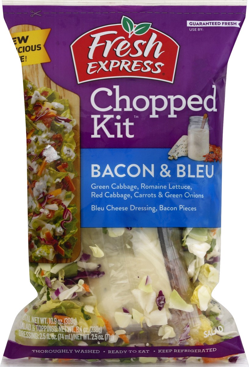 slide 1 of 6, Fresh Express Bacon And Bleu Chop Kit, 1 ct