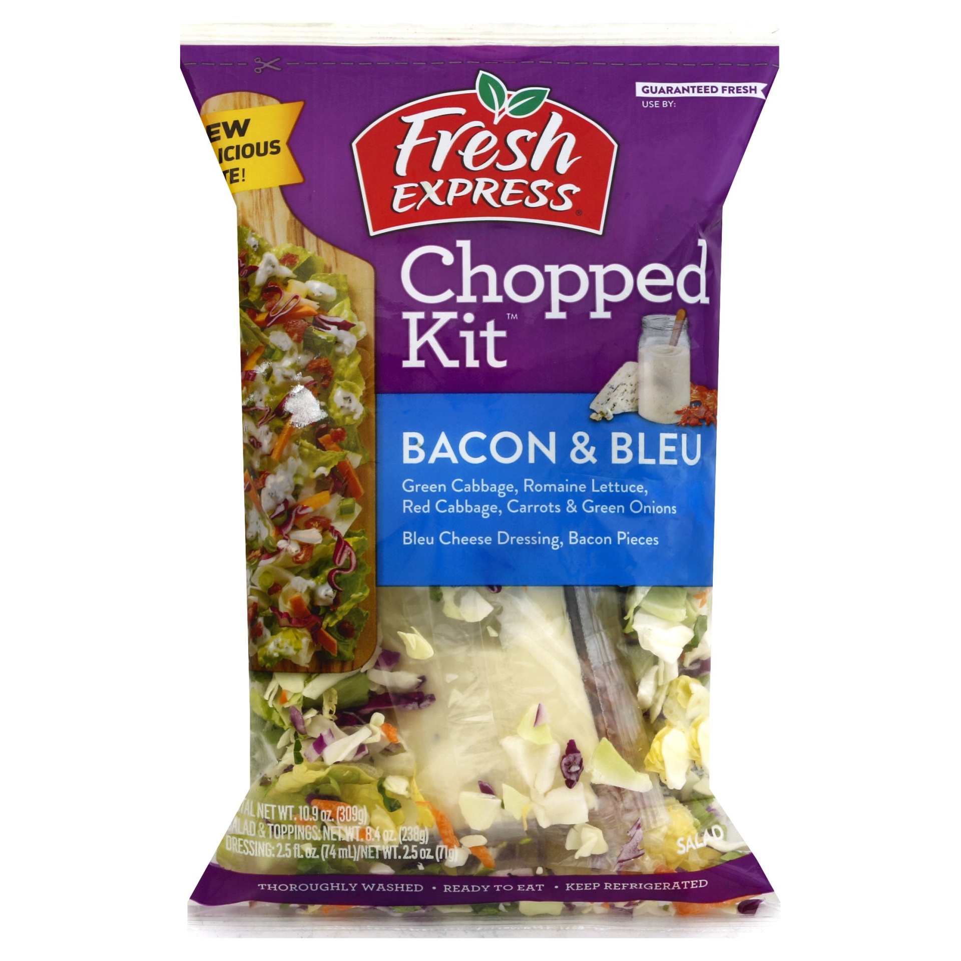 slide 1 of 2, Fresh Express Bacon & Bleu Chopped Salad Kit, 10.6 oz
