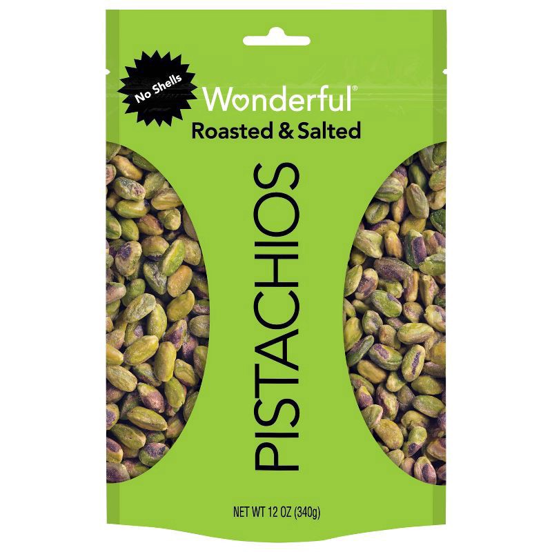 slide 1 of 3, Wonderful Pistachios No Shells Roasted Salted Pistachios, 12 oz