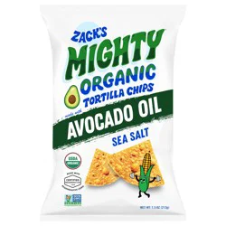 Zack's Mighty Organic Sea Salt Tortilla Chips With Avocado Oil