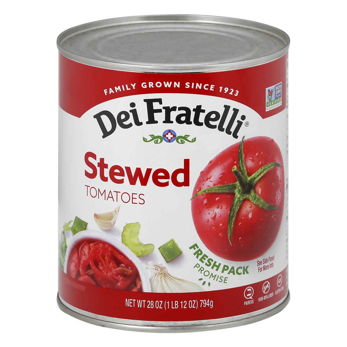 slide 1 of 9, Dei Fratelli Stewed Tomatoes, 28 oz