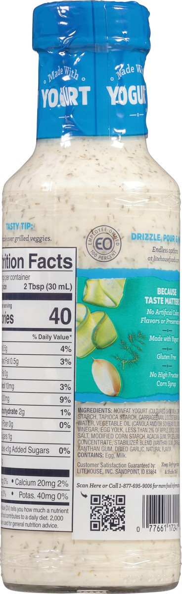 slide 4 of 7, Litehouse Tzatziki Ranch Yogurt Dressing & Dip 12 fl oz, 12 fl oz