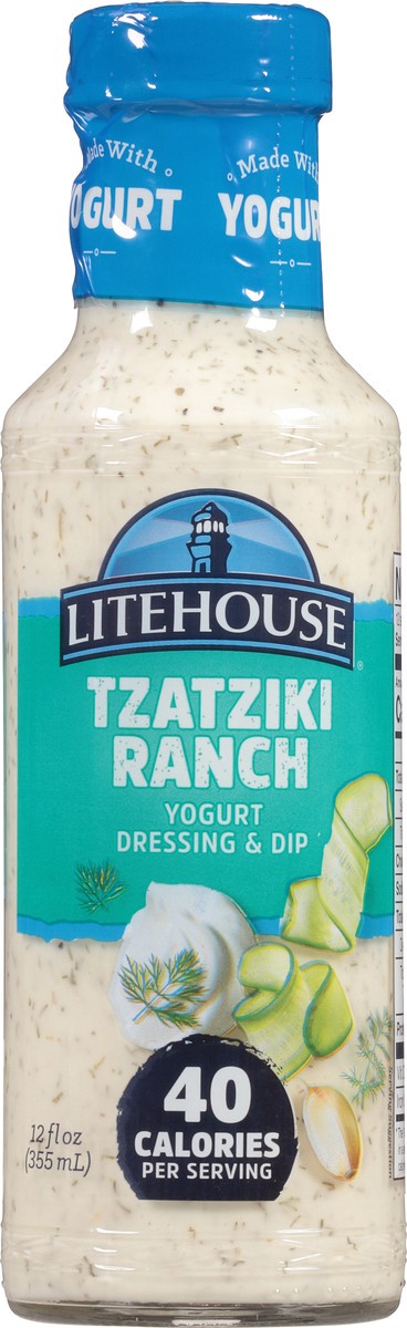 slide 5 of 7, Litehouse Tzatziki Ranch Yogurt Dressing & Dip 12 fl oz, 12 fl oz