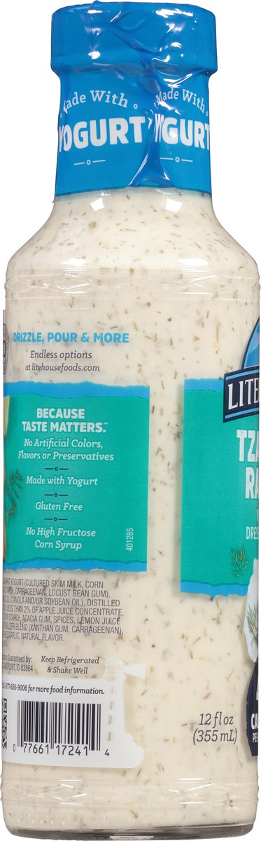 slide 6 of 7, Litehouse Tzatziki Ranch Yogurt Dressing & Dip 12 fl oz, 12 fl oz