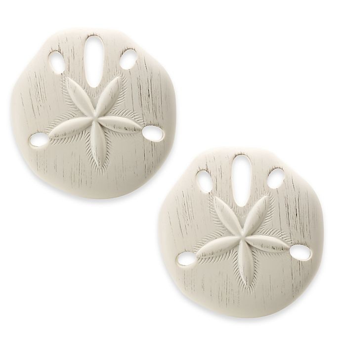 slide 1 of 1, Cambria Premier Complete White Sand Dollar Finials, 2 ct