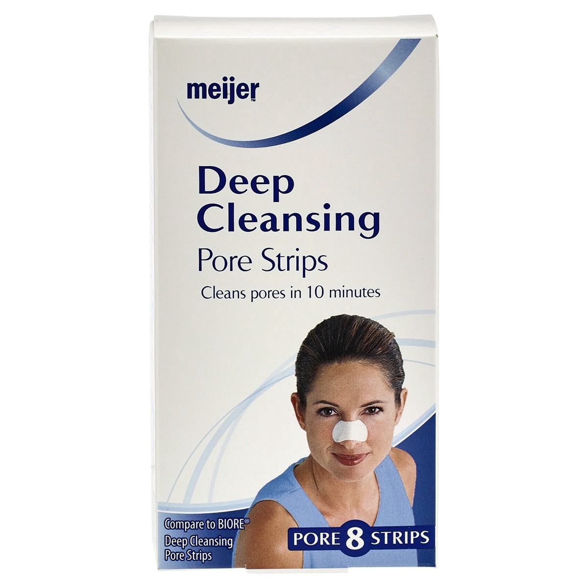 slide 1 of 9, Meijer Deep Cleansing Pore Strips, 8 ct