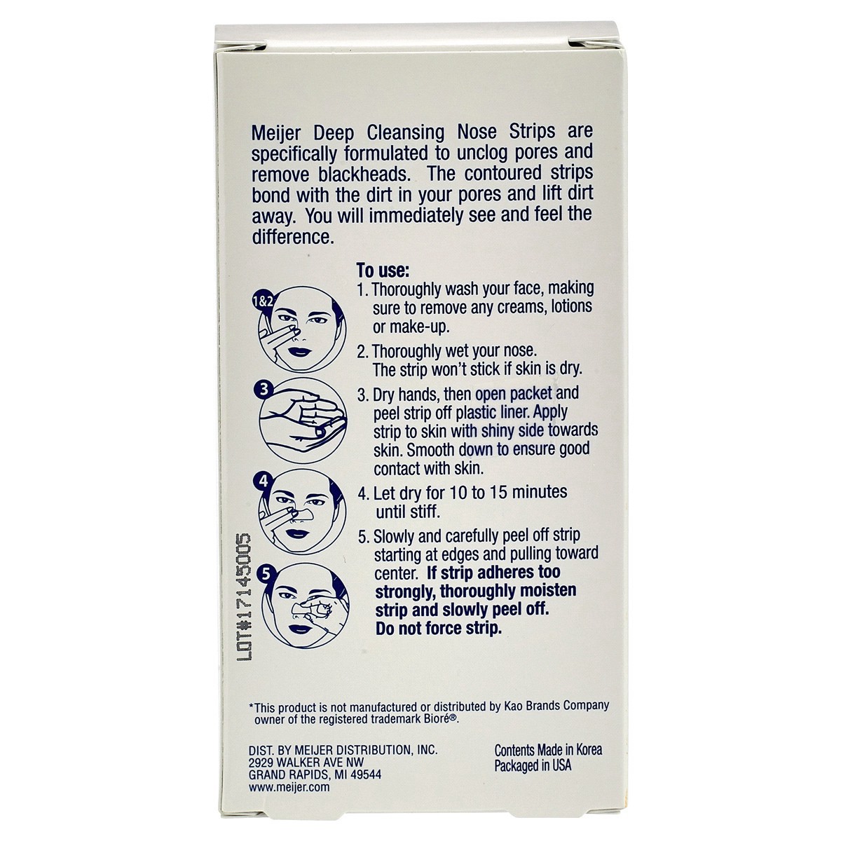 slide 9 of 9, Meijer Deep Cleansing Pore Strips, 8 ct