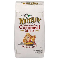 White Lily Enriched White Self-Rising Cornmeal Mix, 2 lb Bag