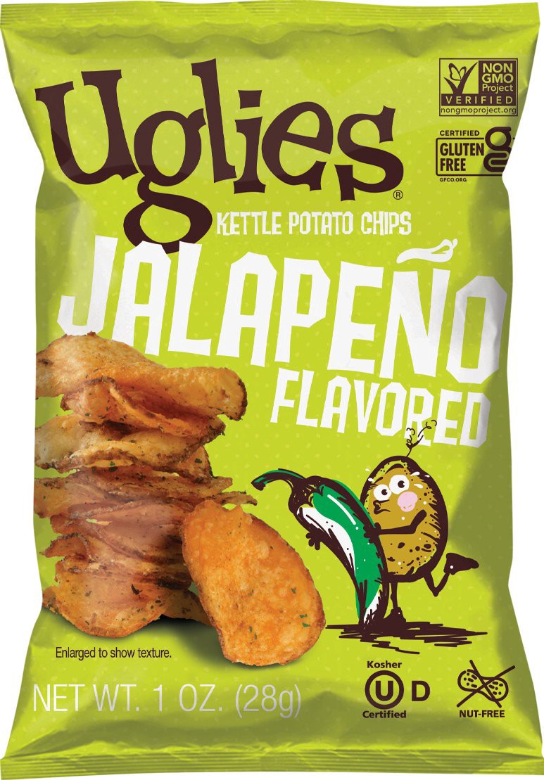 slide 1 of 1, Uglies Potato Chip Jalapeno, 1 oz