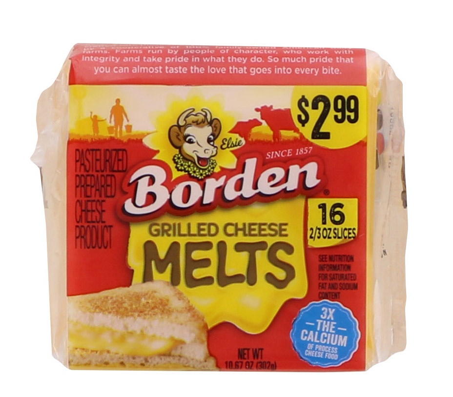 slide 1 of 1, Borden Grilled Cheese Melt, 16 ct