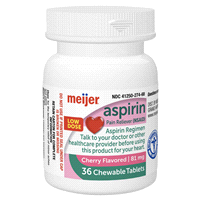 slide 7 of 29, Meijer Aspirin Cherry Chew Tablets, 81mg, 36 ct, 3 ct