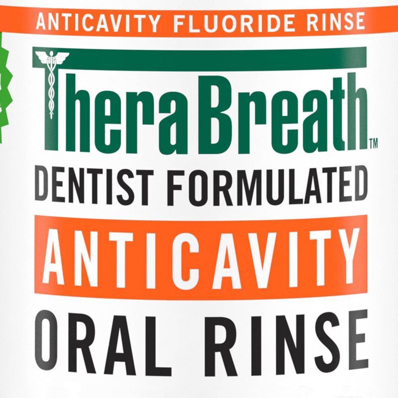 slide 8 of 8, TheraBreath Anticavity Fluoride Mouthwash, Sparkle Mint, Dentist Formulated, 1 Liter, 33.8 fl oz