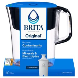Brita Tahoe Large Water Filter Water Pitcher, 10-Cup