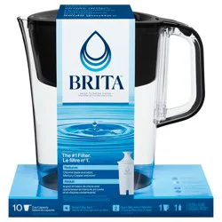 Brita Large Black Cup Water Filter Pitcher with Standard Filter