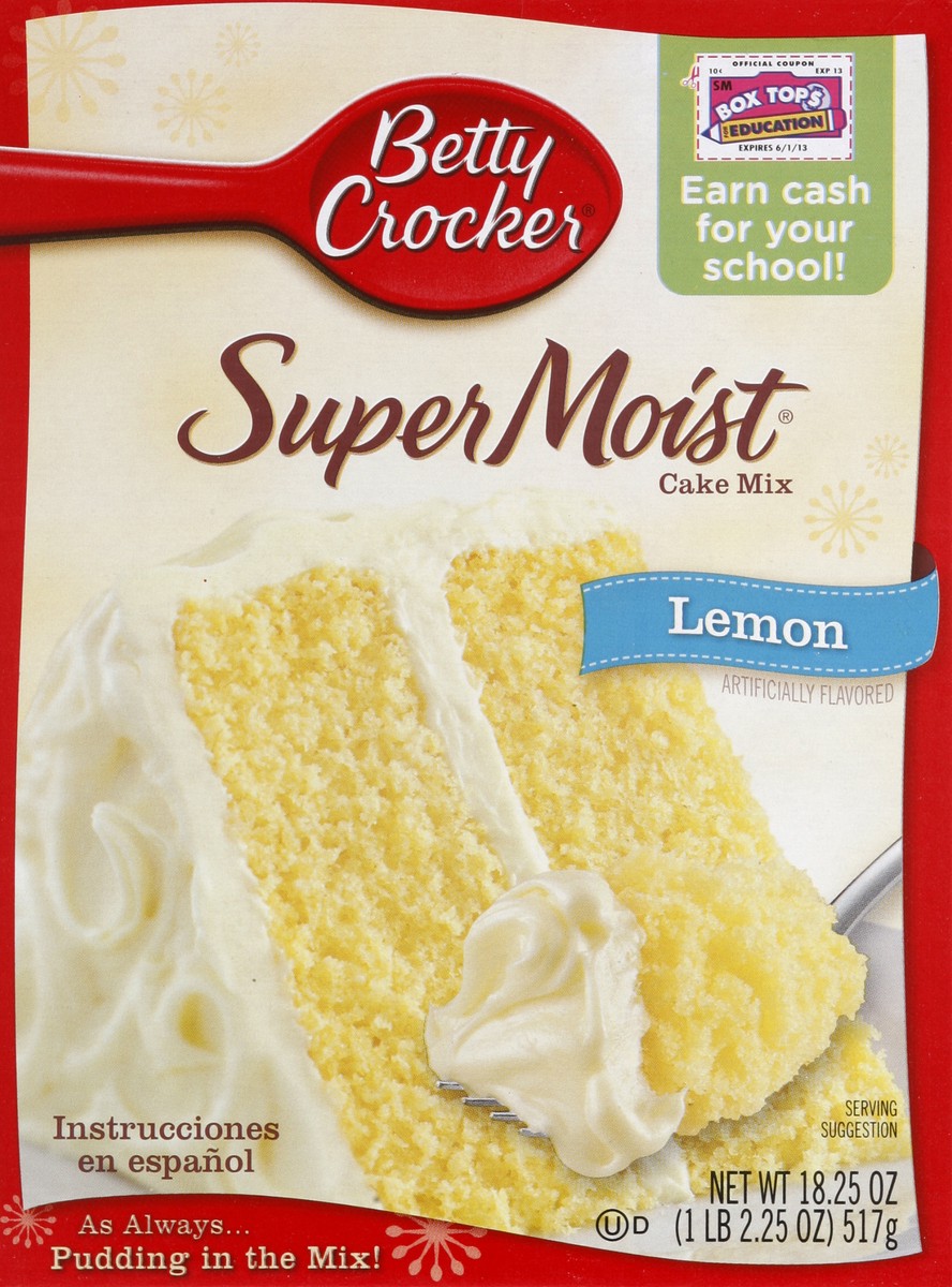 slide 5 of 6, Betty Crocker Cake Mix Super Moist Lemon - 18.25 Oz, 18.25 oz