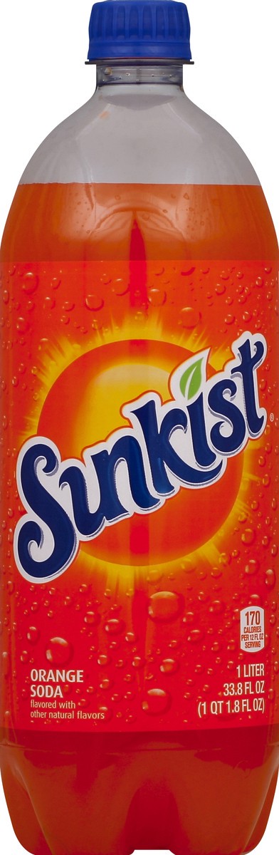 slide 1 of 4, Sunkist Soda - 33.8 oz, 33.8 oz