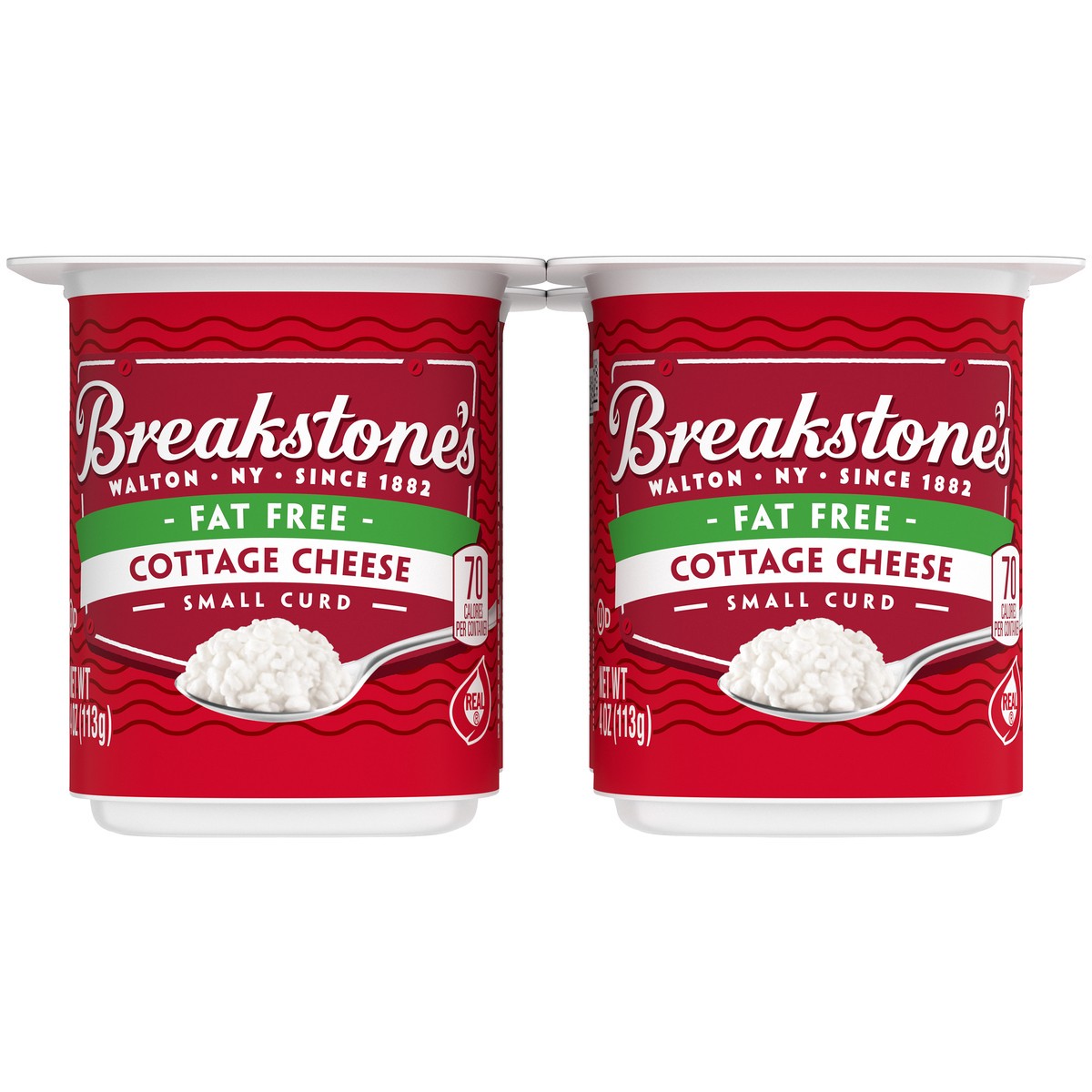 slide 4 of 14, Breakstone's Fat Free Small Curd Cottage Cheese 4-4 oz. Cups, 16 oz