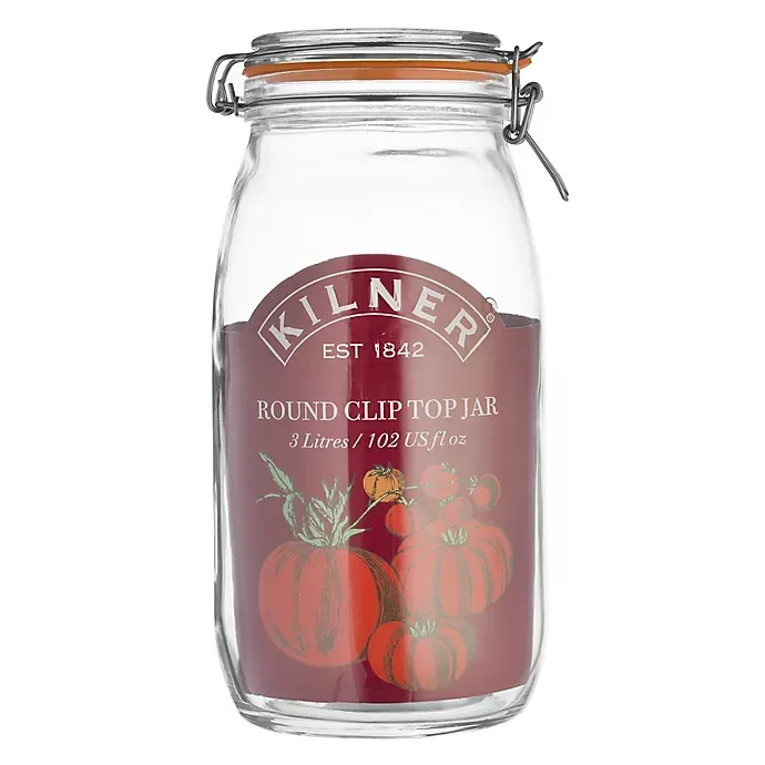 slide 2 of 3, Kilner Round Clip Top Canning Jar, 102 oz