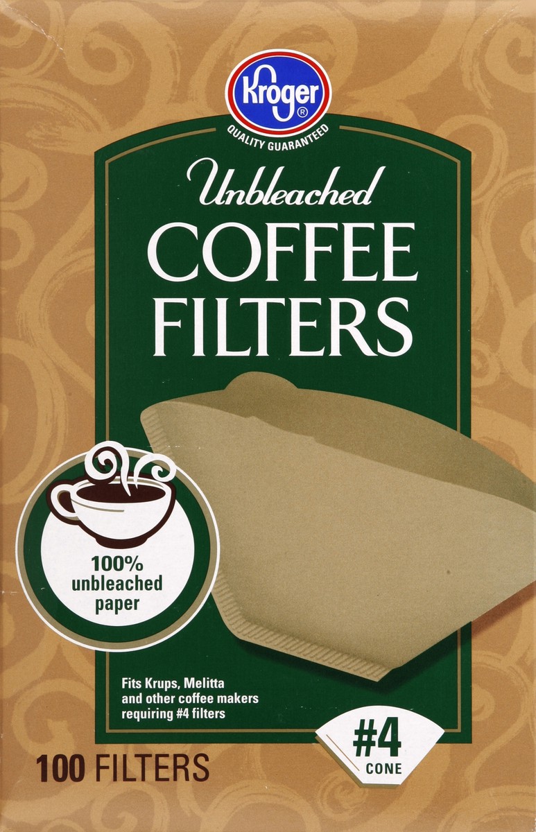 slide 3 of 5, Kroger Unbleached Coffee Filters - 100 ct, 100 ct