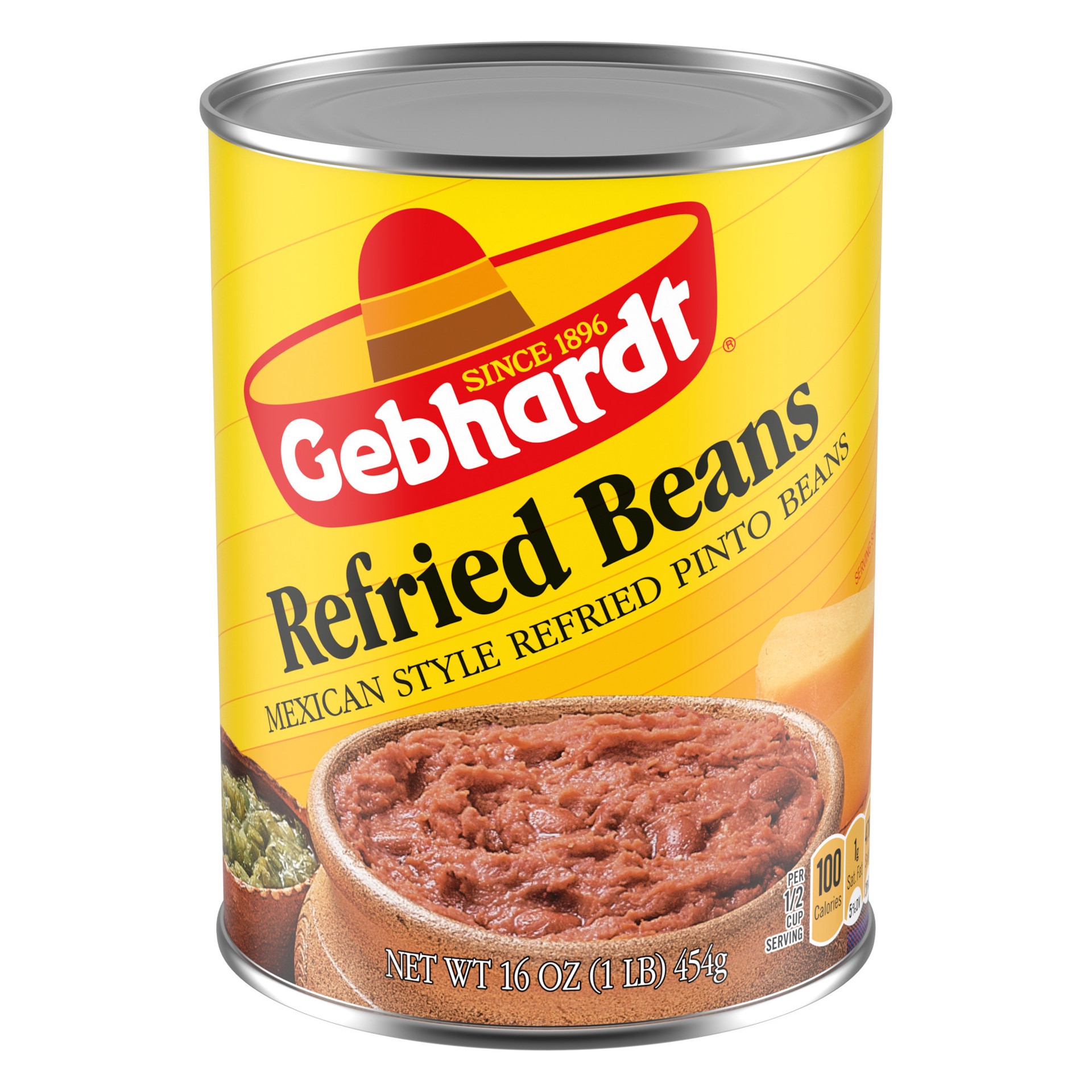 slide 1 of 25, Gebhardt's Gebhardt Mexican Style Refried Beans, 16 oz., 16 oz