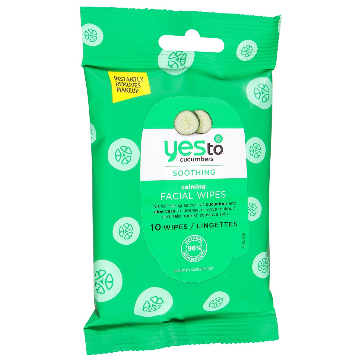 slide 2 of 9, Yes to Cucumbers Calming Facial Wipes 10 ea, 10 ct
