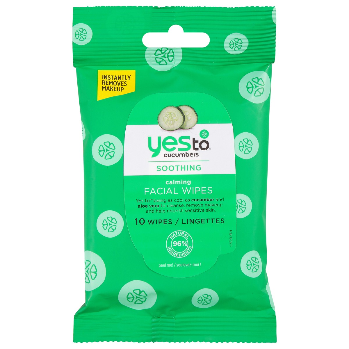 slide 1 of 9, Yes to Cucumbers Calming Facial Wipes 10 ea, 10 ct