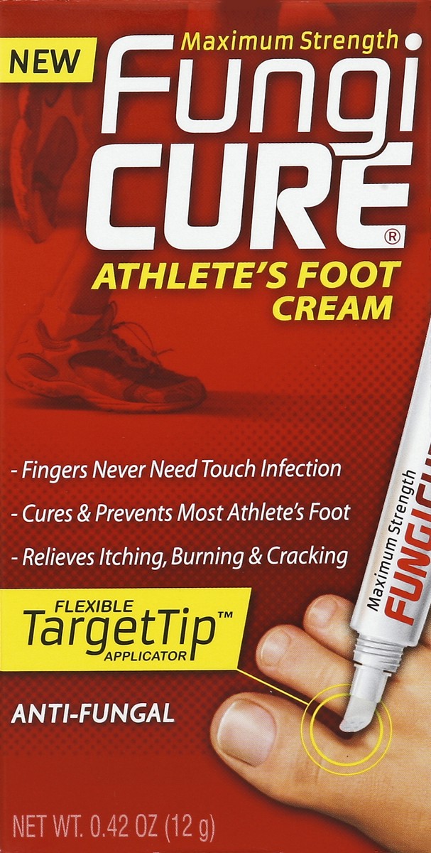 slide 2 of 4, FungiCure Athletes Maximum Strength Foot Cream With Target Tip, 0.42 oz