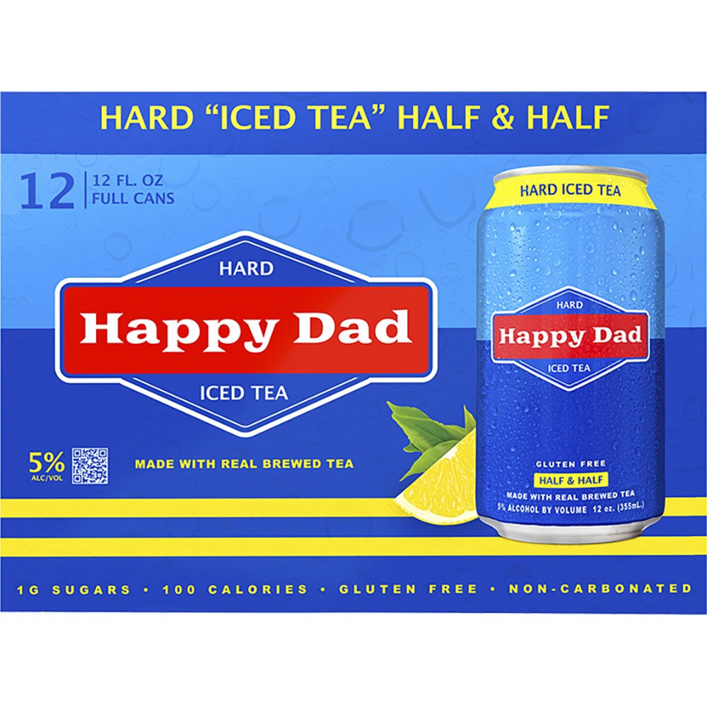 slide 1 of 1, Happy Dad Hard Iced Tea - 12 ct, 12 ct; 12 oz