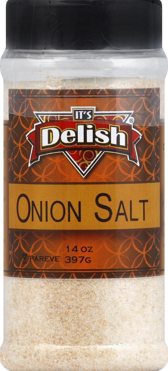 slide 1 of 2, It's Delish Onion Salt - 14 oz, 14 oz