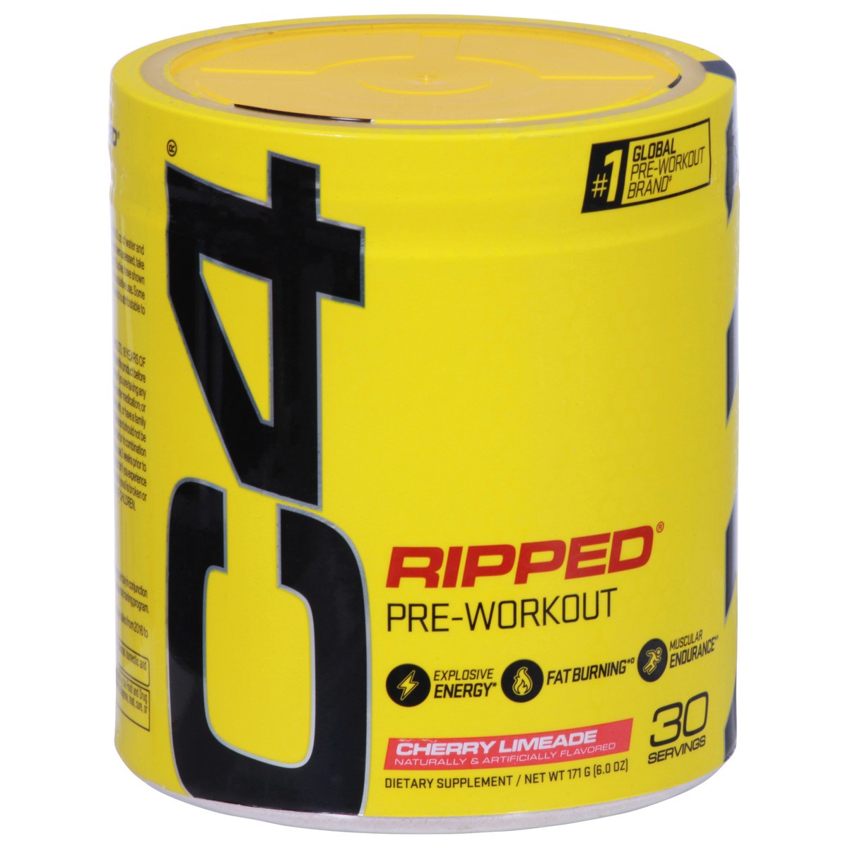 slide 3 of 10, C4 Sport Ripped Cherry Limeade Pre-Workout 6.0 oz, 6 ct