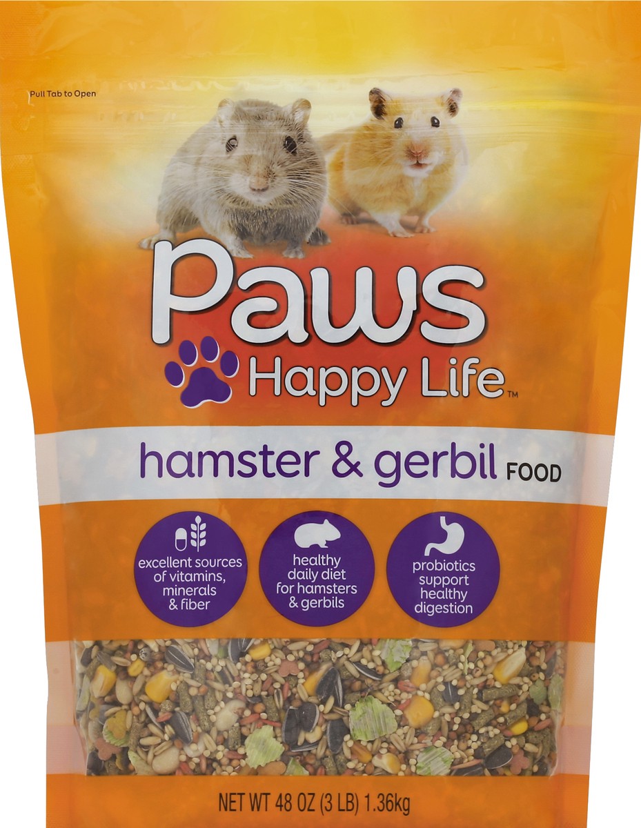 slide 4 of 6, Paws Happy Life Hamster & Gerbil Food, 3 lb