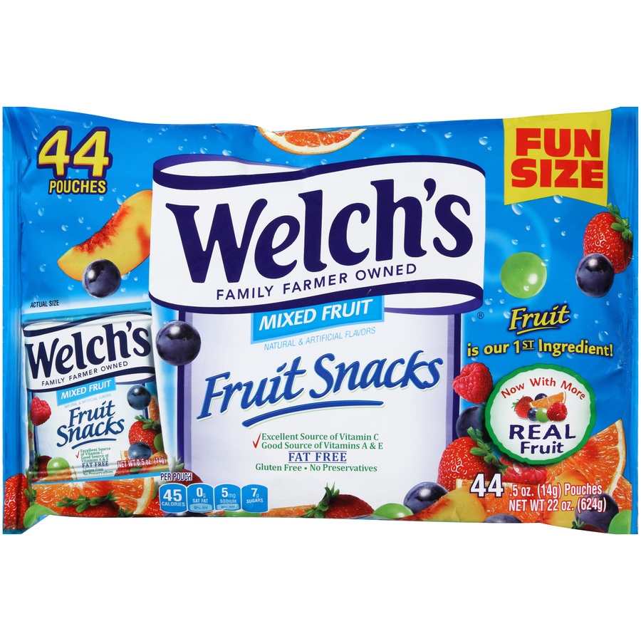 slide 1 of 6, Welch's Fruit Snacks Mx Fruit 44Ct Fun Sz, 22 oz