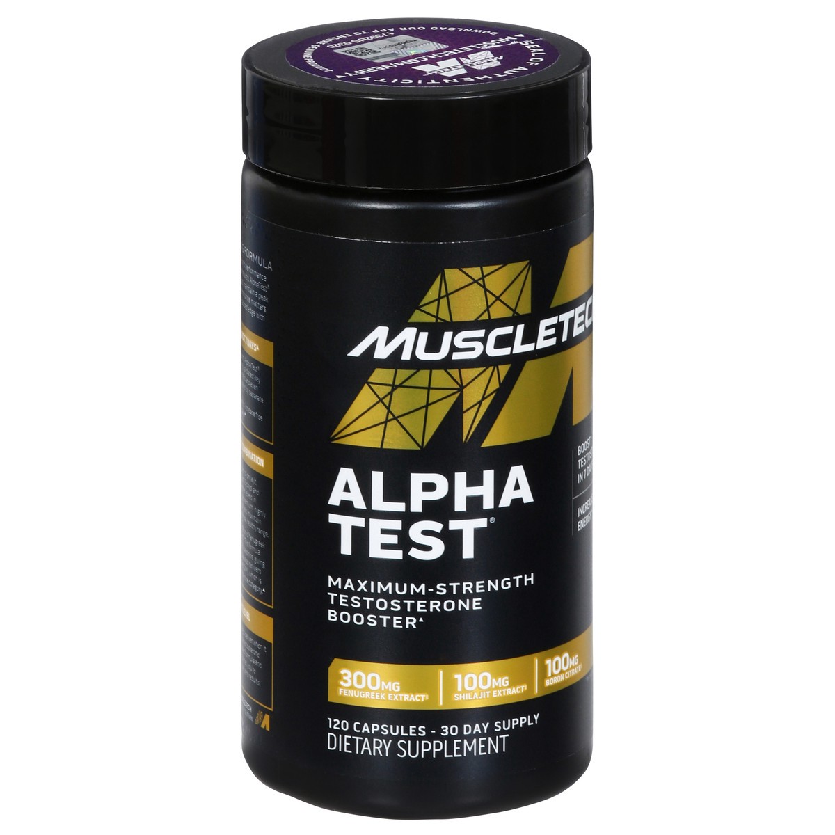 slide 3 of 9, MuscleTech Alpha Test Capsules Maximum-Strength Testosterone Booster 120 ea, 120 ct