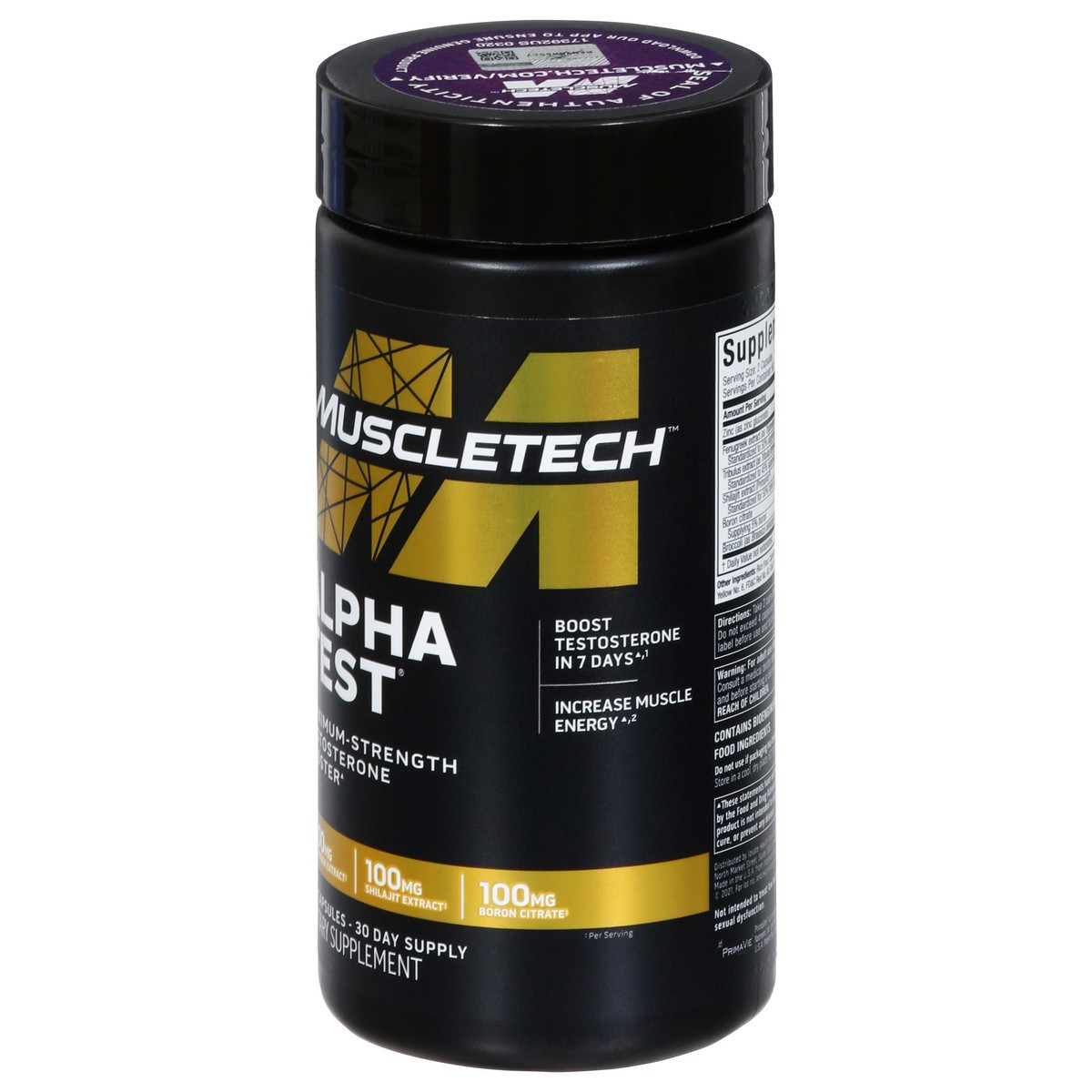 slide 9 of 9, MuscleTech Alpha Test Capsules Maximum-Strength Testosterone Booster 120 ea, 120 ct