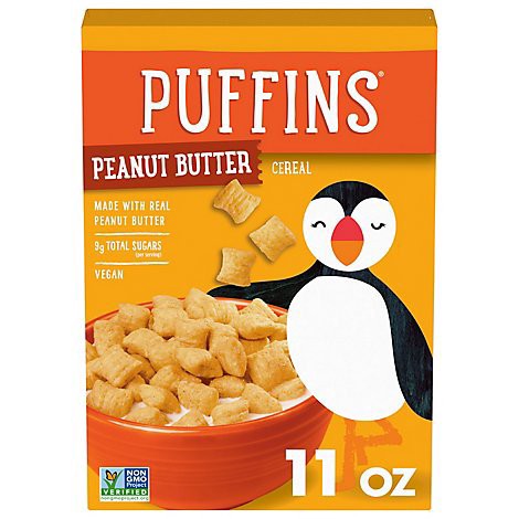 slide 1 of 1, Barbara's Puffins Peanut Butter Cereal Non Gmo Vegan Kids Breakfast Cereal - 11 Oz, 11 oz