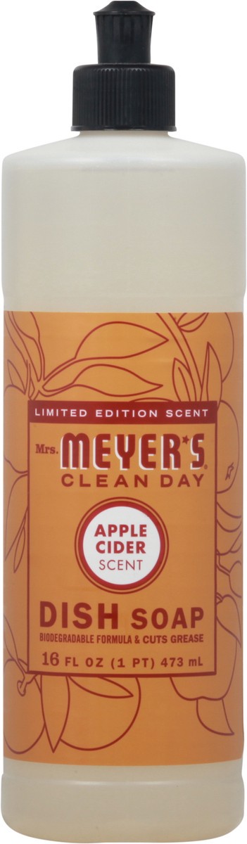 slide 1 of 12, Mrs. Meyer's Clean Day Liquid Dish Soap, Apple Cider Scent, 16 Ounce Bottle, 16 fl oz