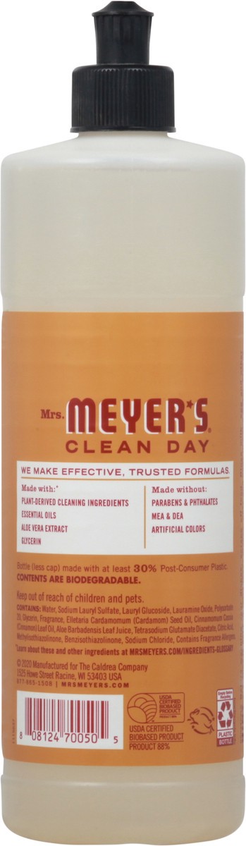 slide 9 of 12, Mrs. Meyer's Clean Day Liquid Dish Soap, Apple Cider Scent, 16 Ounce Bottle, 16 fl oz