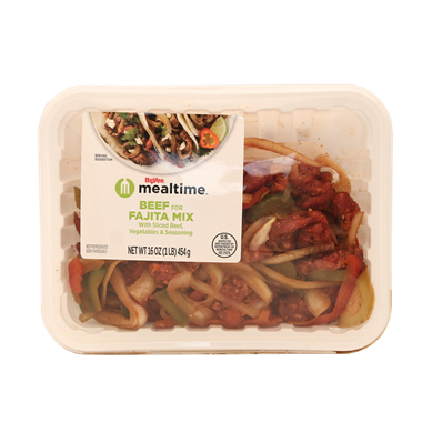 slide 1 of 1, Hy-Vee Mealtime Beef Fajita, 16 oz