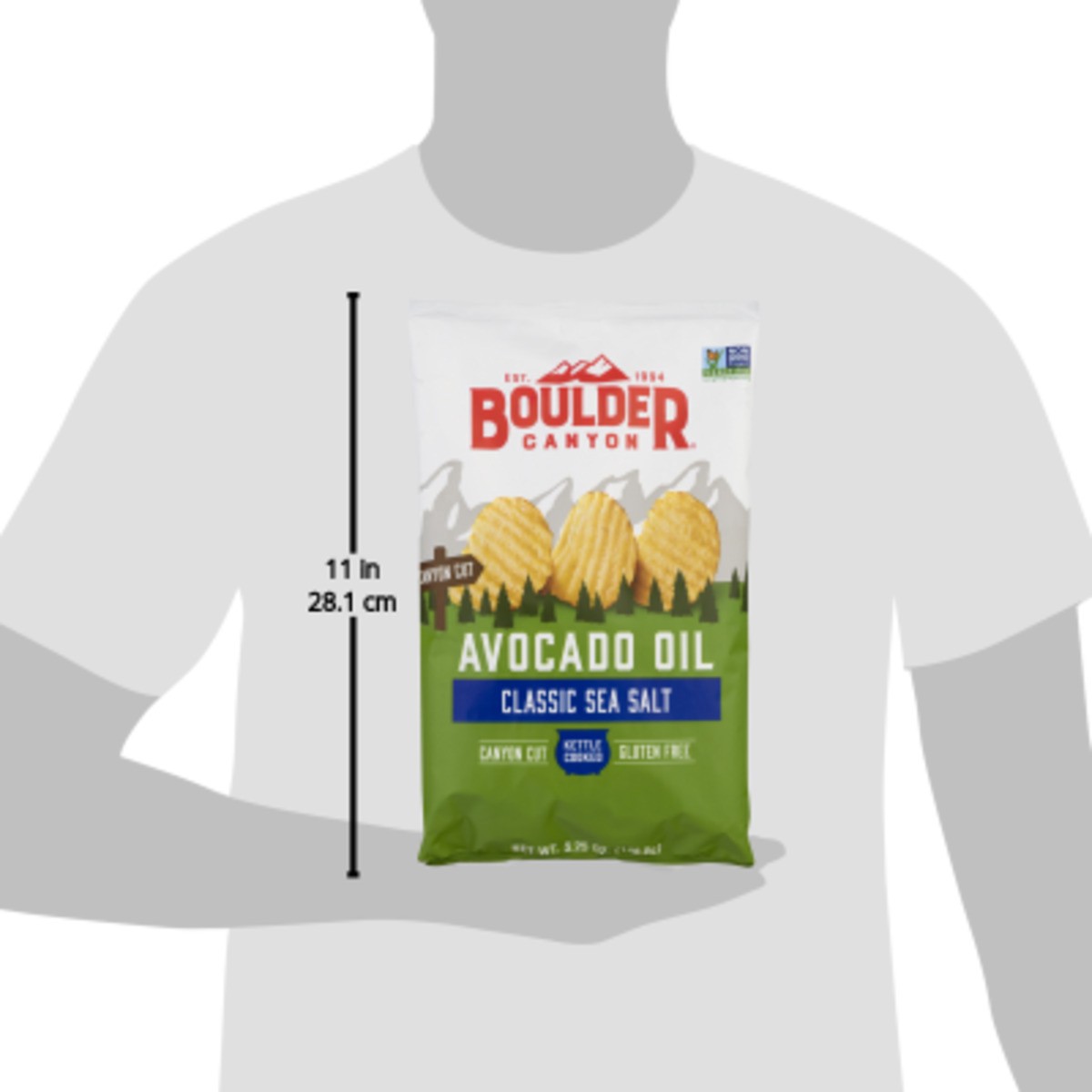 slide 4 of 11, Boulder Canyon Boulder Kettle Cooked Avocado Oil Canyon Cut Sea Salt Potato Chips - 5.25oz, 5.25 oz