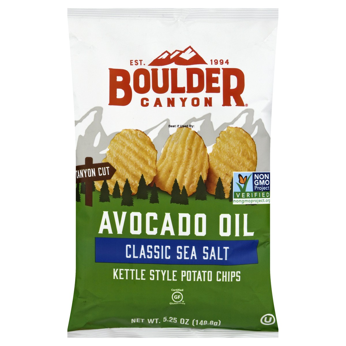 slide 1 of 11, Boulder Canyon Avocado Oil Classic Sea Salt Kettle Potato Chips, 5.25 oz