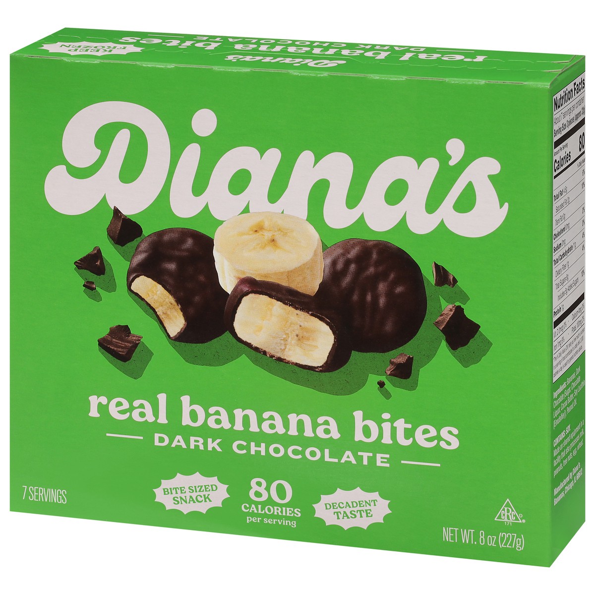 slide 3 of 9, Diana's Real Dark Chocolate Banana Bites 8 oz, 8 oz