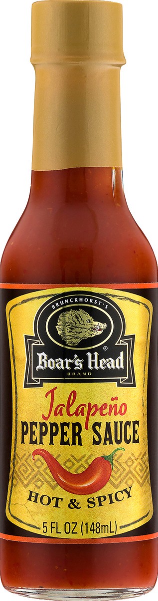 slide 6 of 9, Boar's Head Hot & Spicy Jalapeno Pepper Sauce 5 fl oz, 5 oz