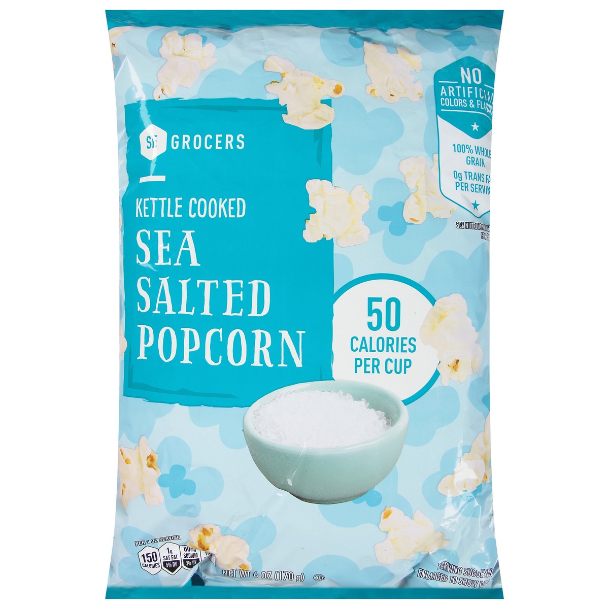 slide 1 of 1, SE Grocers Popcorn Kettle Cooked Sea Salted, 6 oz