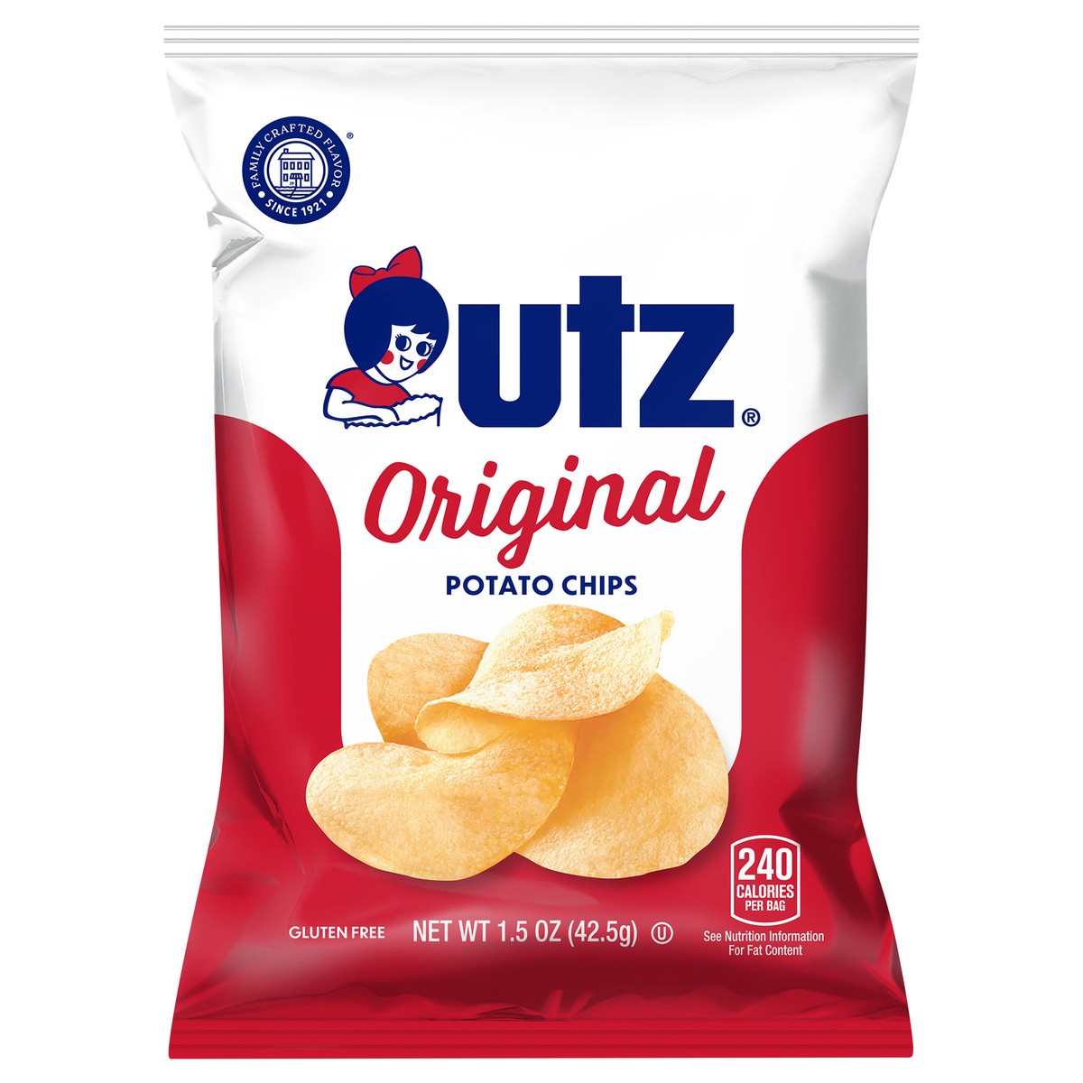 slide 1 of 7, Utz 1.5 oz Utz Original Potato Chips, 