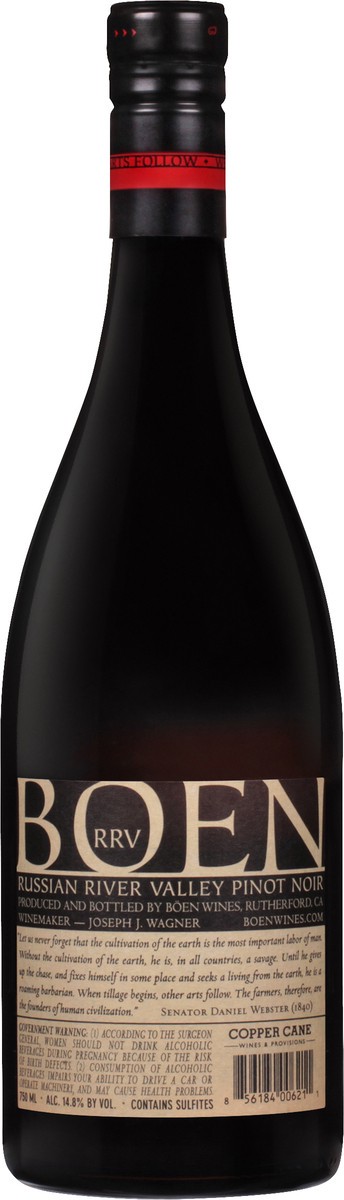 slide 9 of 12, Boen Russian River Valley Sonoma County Pinot Noir 750 ml, 750 ml