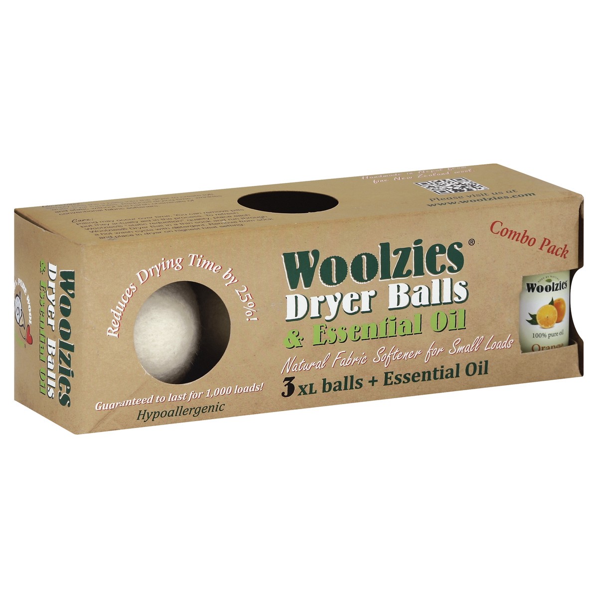 slide 2 of 4, Woolzies Dryer Balls & Essential Oil 3 ea, 3 ct
