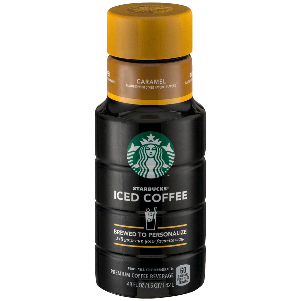 slide 1 of 3, Starbucks Iced Coffee Caramel Premium Coffee Beverage - 48 fl oz, 48 fl oz